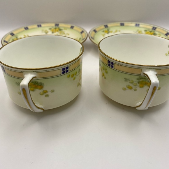 Set of 2 teacups w/ saucers. Antique Royal Doulton fine bone China. - Picture 8 of 8